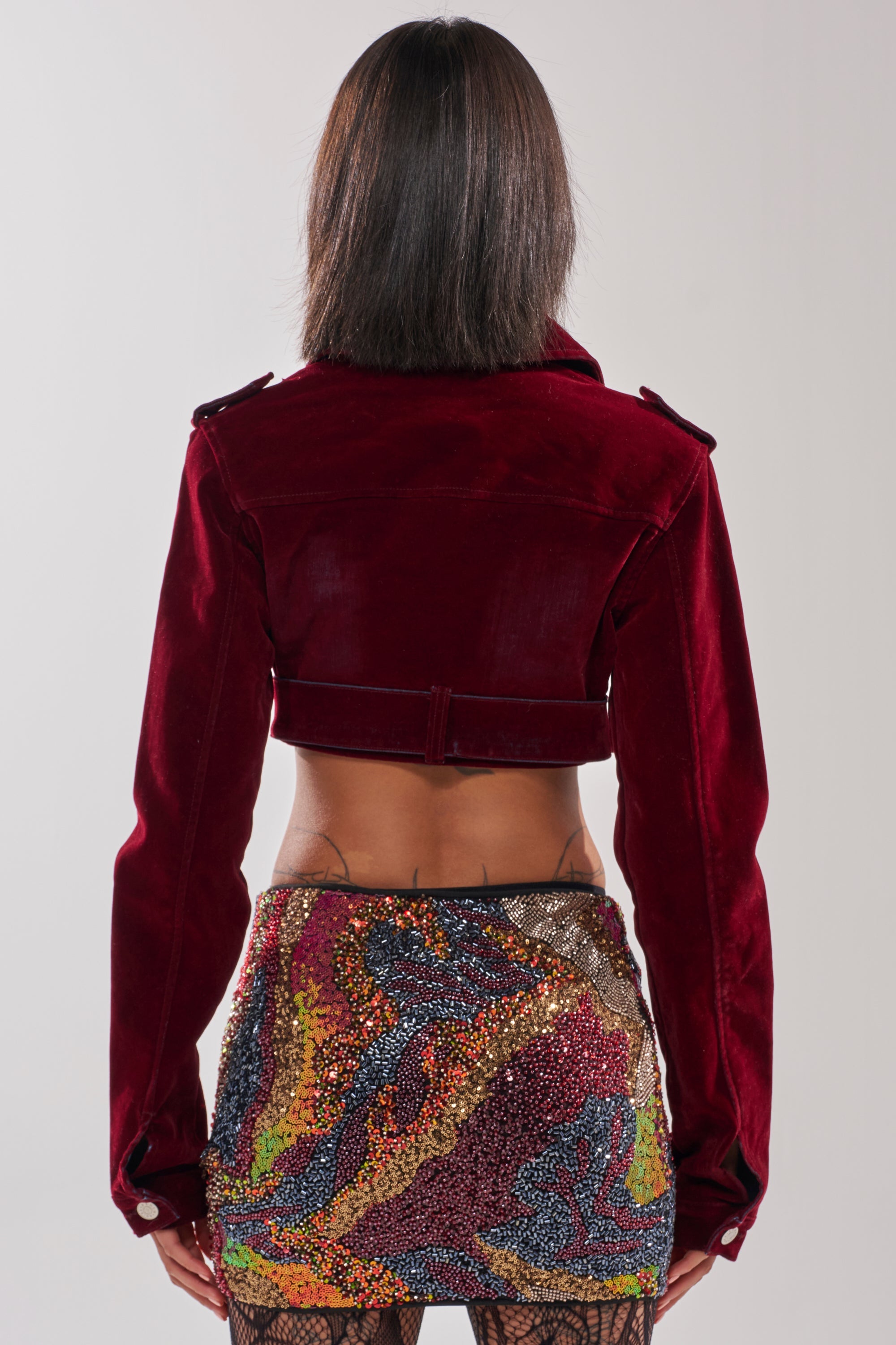 LULU VELVET DENIM MOTO