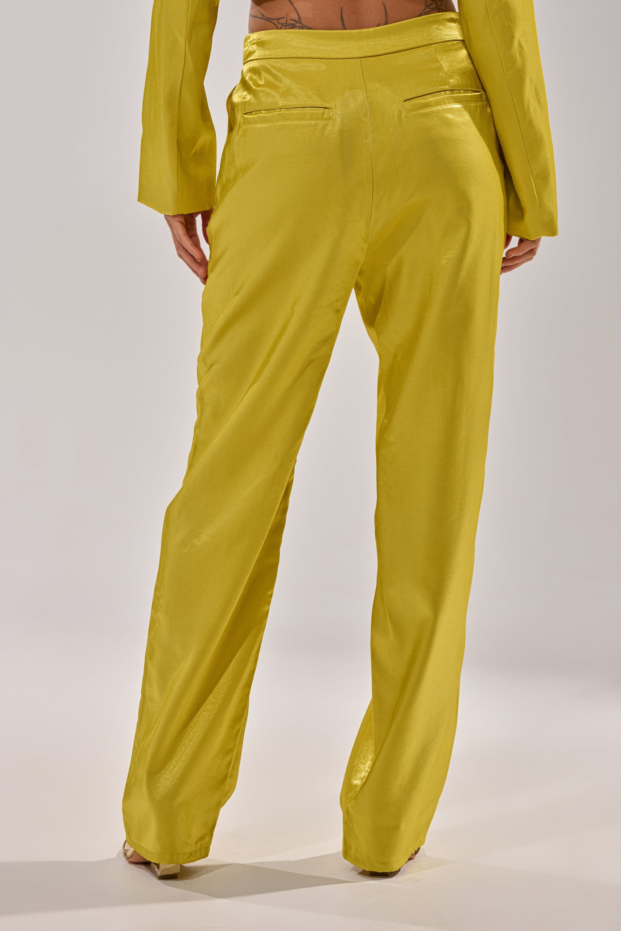 CLEO TROUSER IN CHARTREUSE