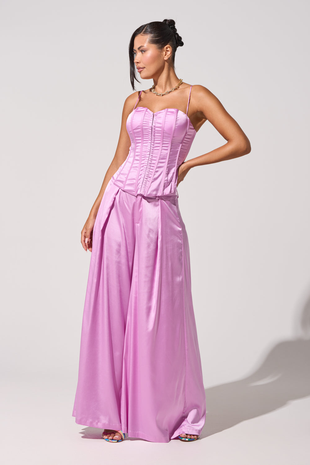 IN FULL BLOOM LIGHT PURPLE CORSET