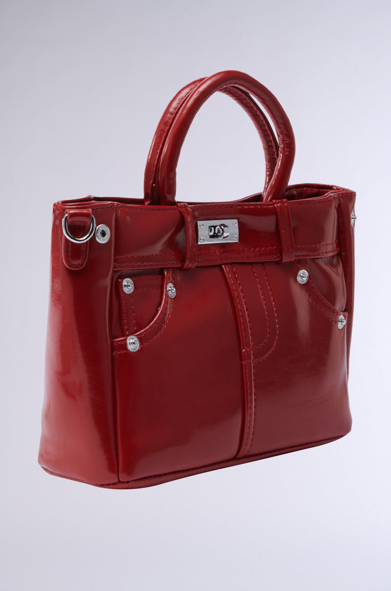 TOP TIER PANTS PU PURSE