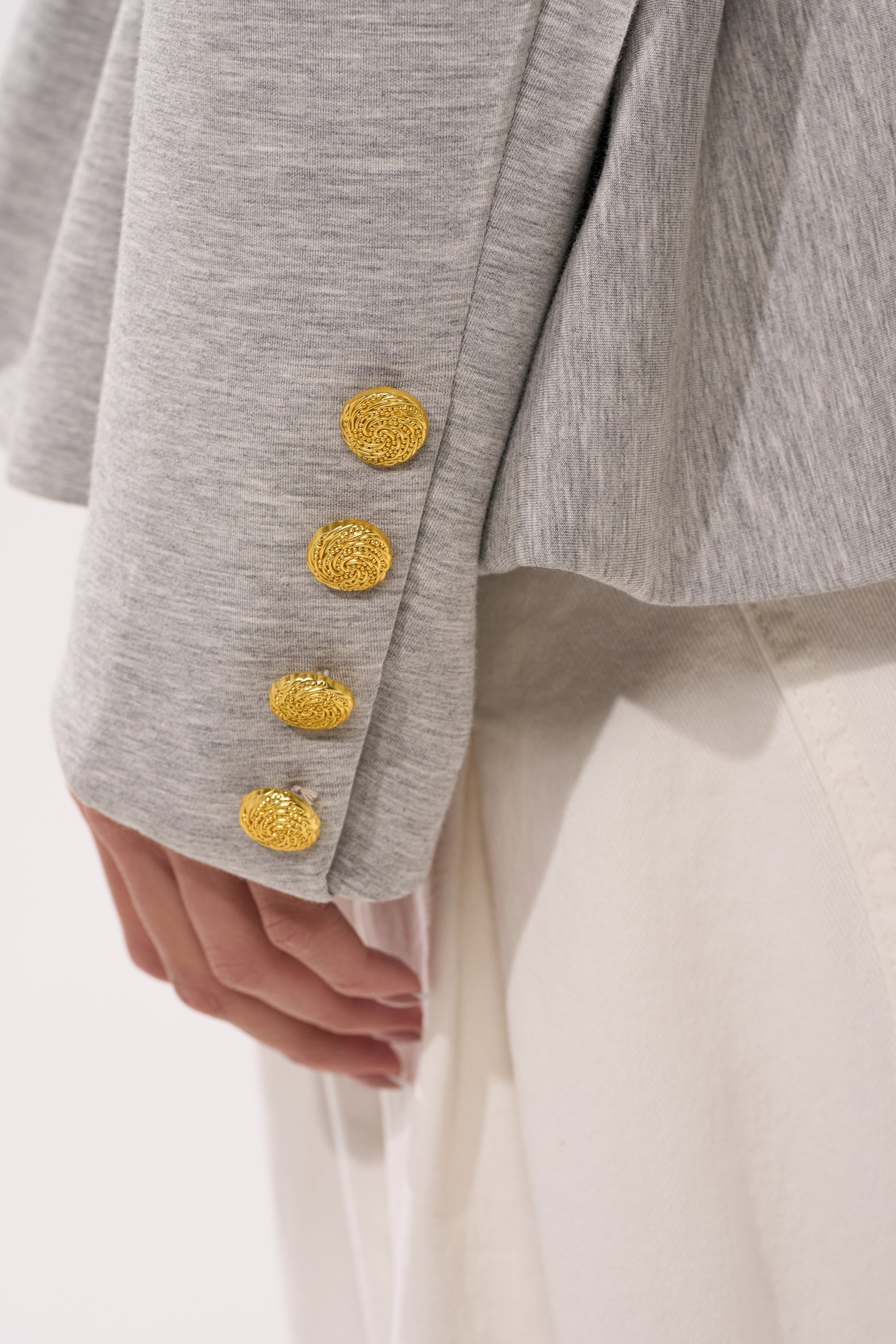 CANARY PEPLUM BLAZER IN SCUBA