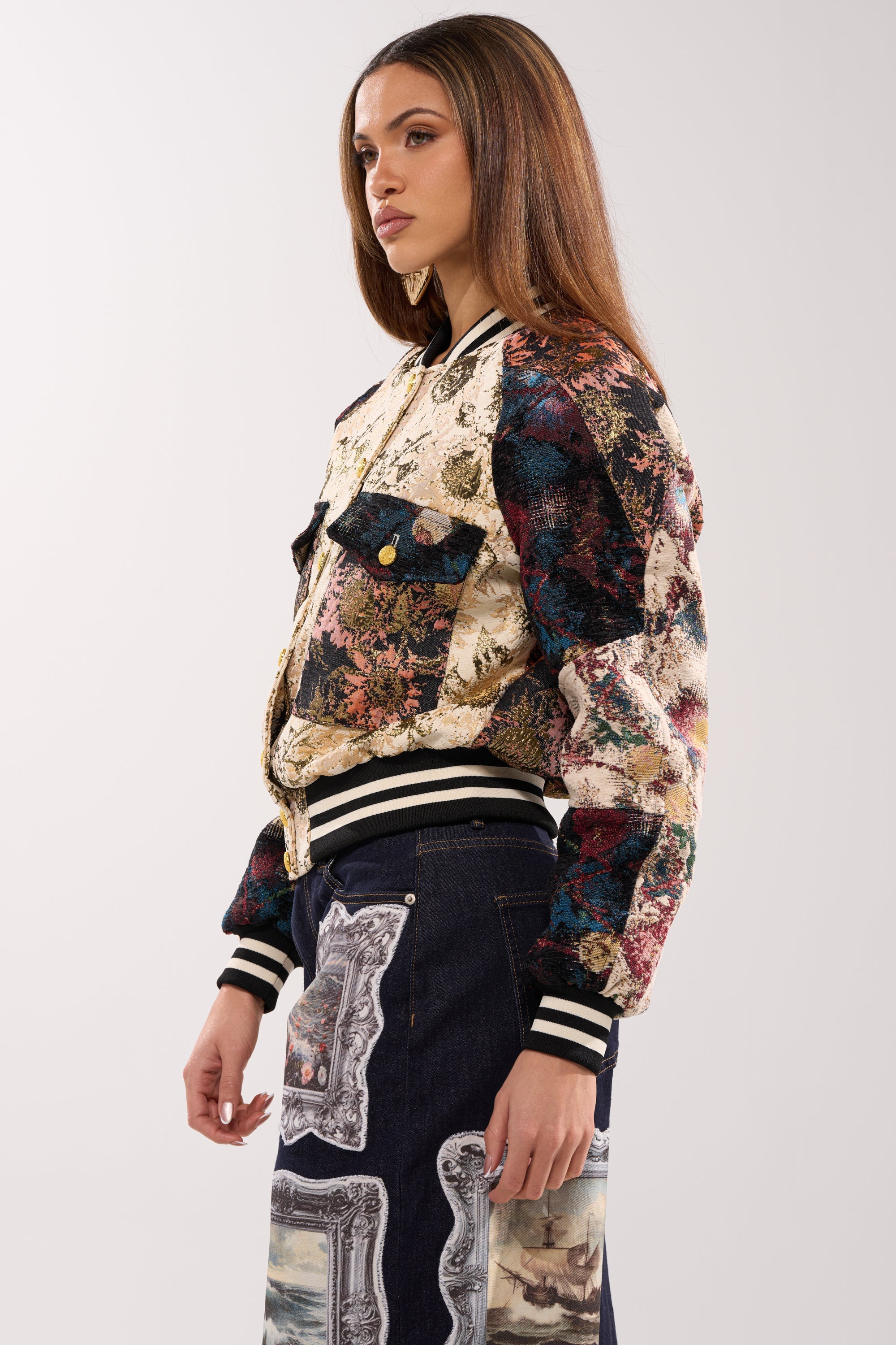 EGO CHECK PATCHWORK BOMBER