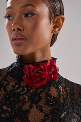 ROSEY FLORAL CHOKER NECKLACE