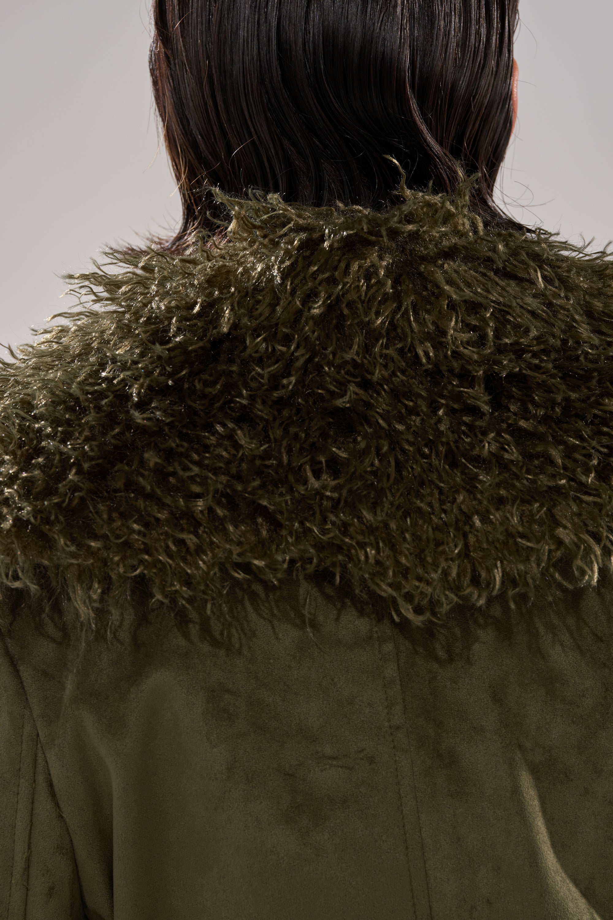 JADE FUR TRIM TRENCH