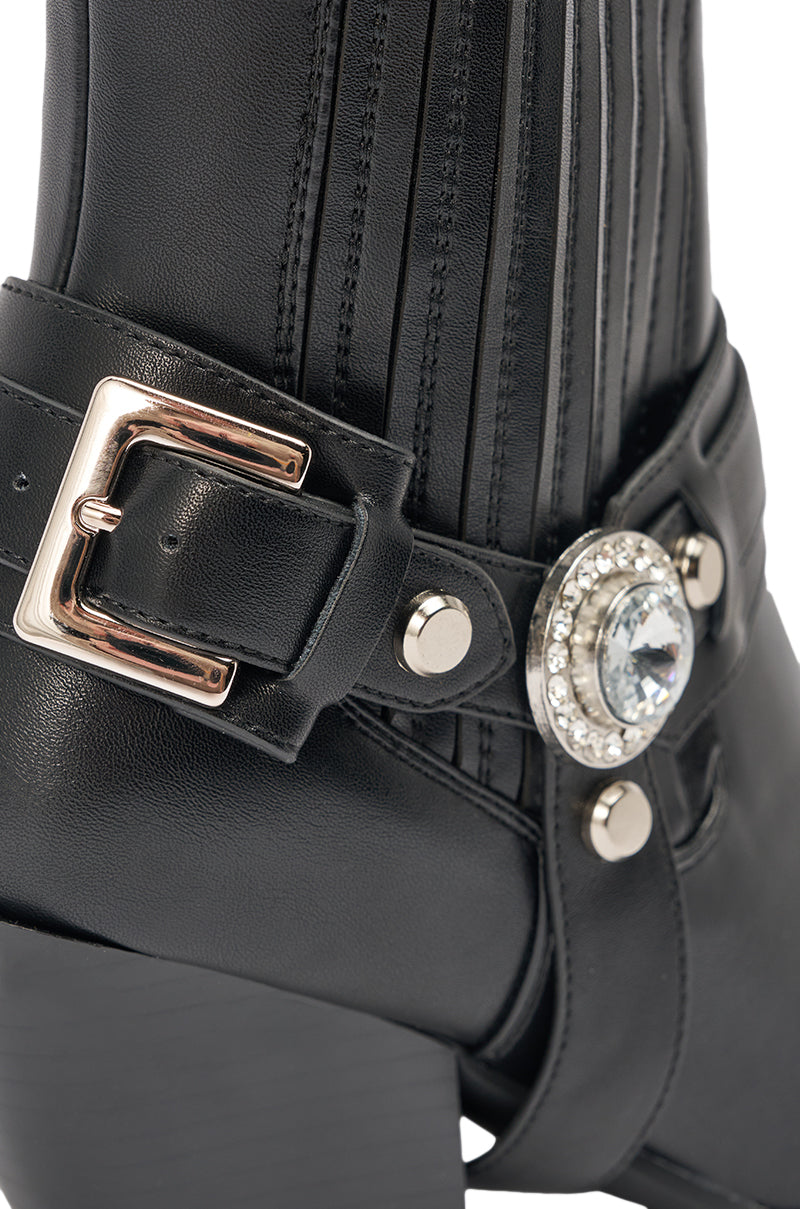 AZALEA WANG LENKOV BLACK WESTERN BOOT