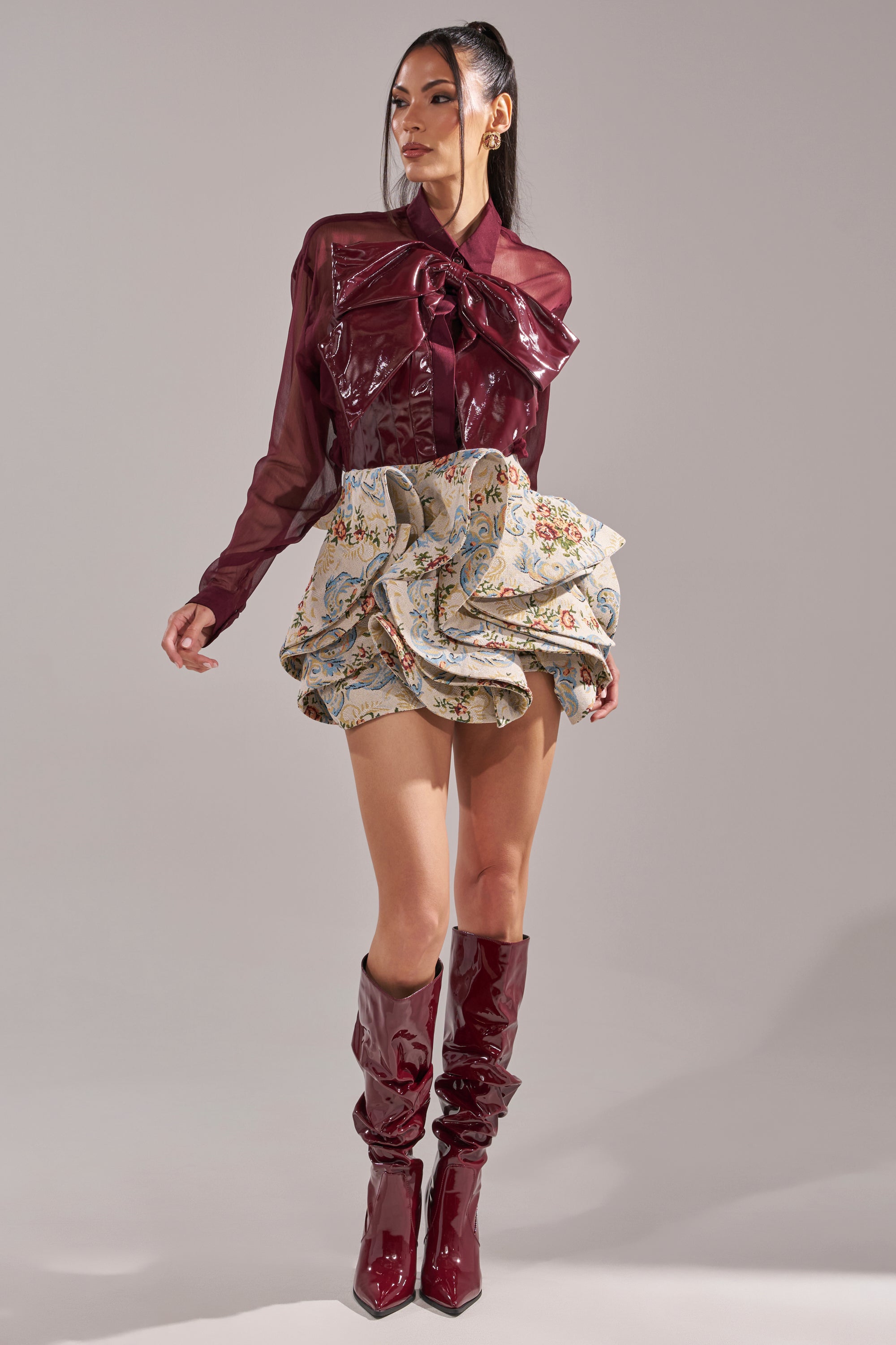 FLORAL BABY RUFFLE SKIRT