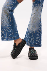 AZALEA WANG MAVIS FLAT EMBELLISHED CLOG