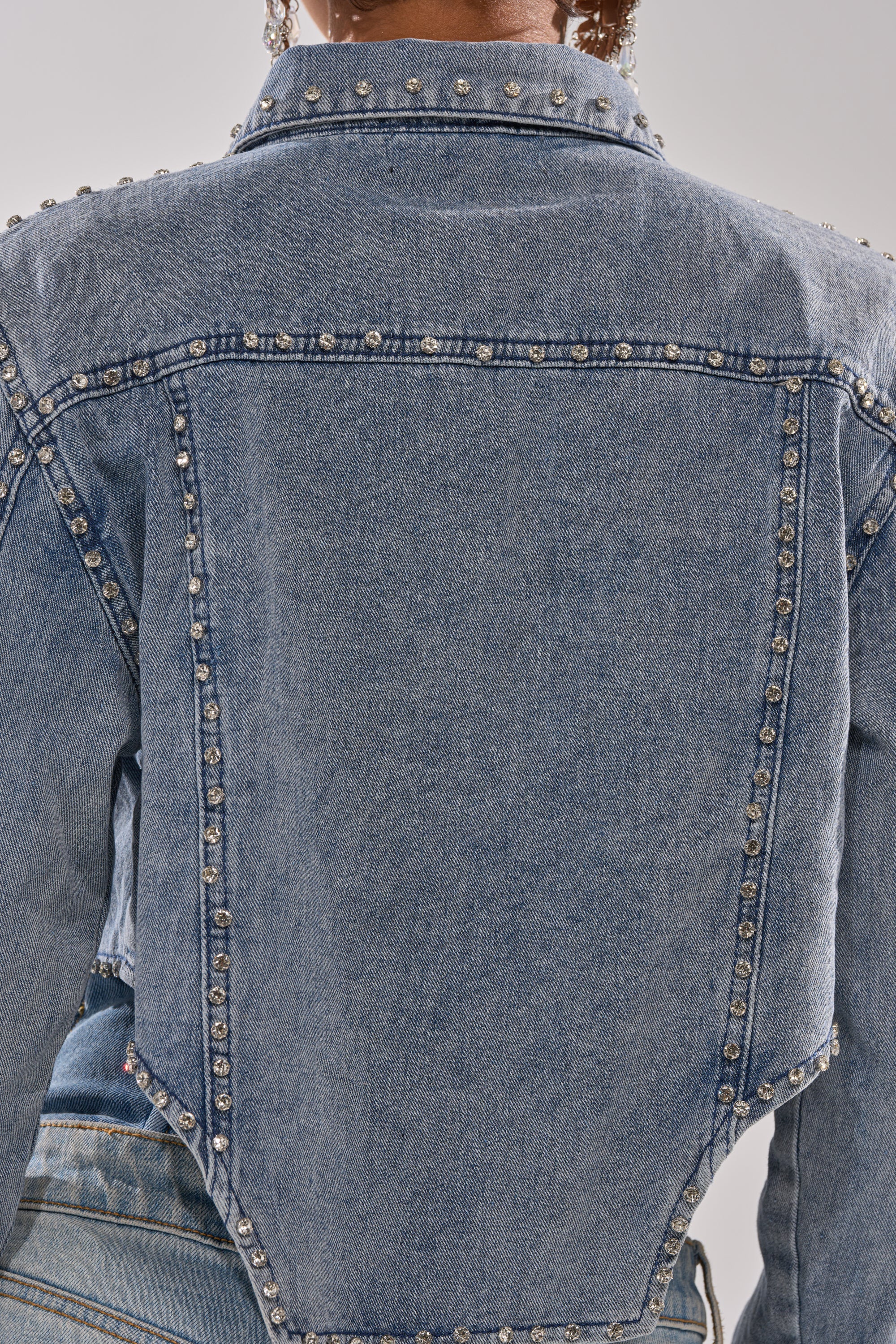 HOOKED ON YOU EMBELLISHED DENIM JACKET