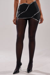 TOO HOT FOR THIS RHINESTONE MINI SKIRT