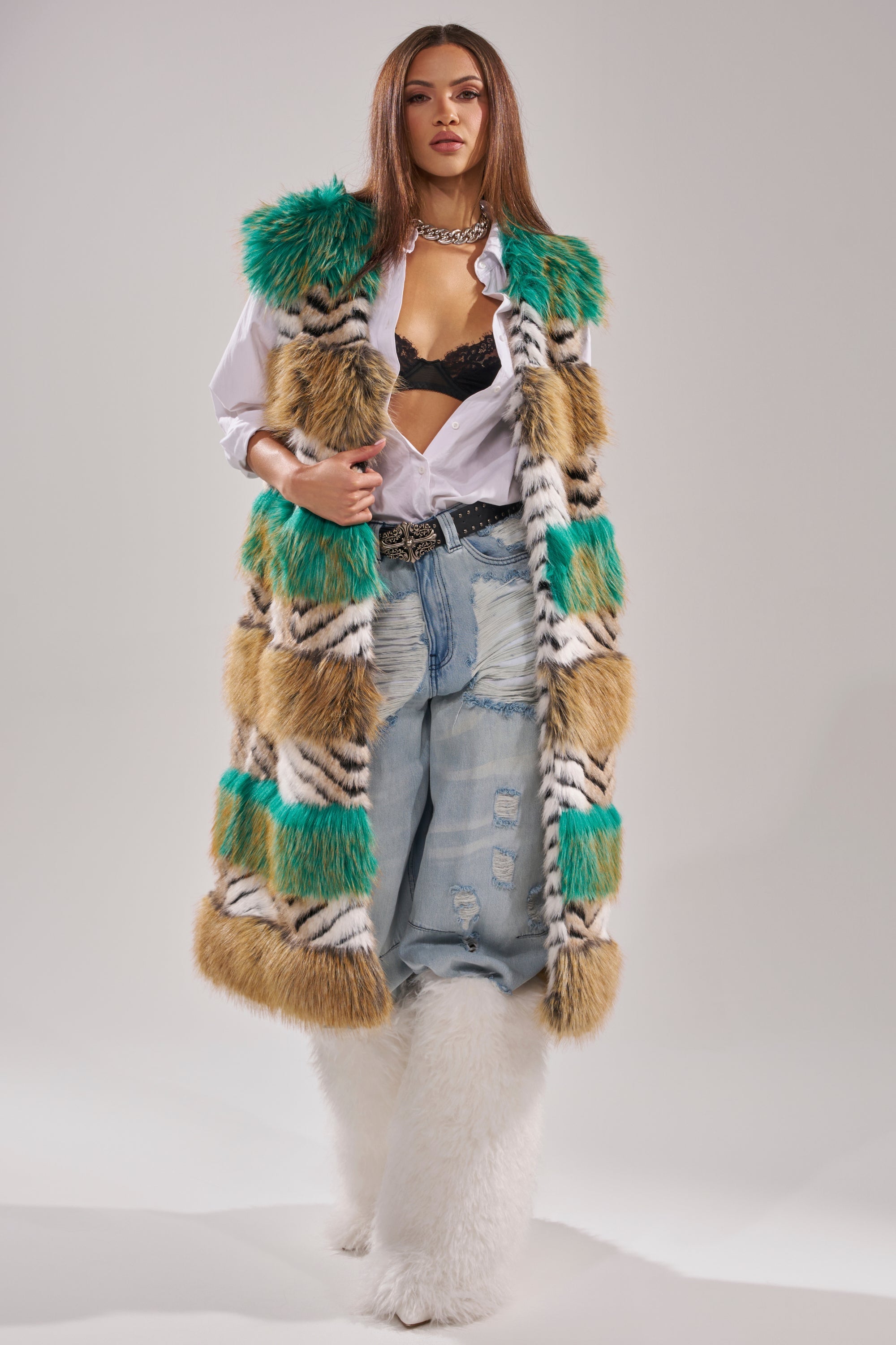 HYDE PARK FAUX FUR VEST