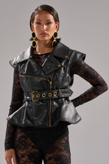 PEP IN MY STEP LEATHER VEST