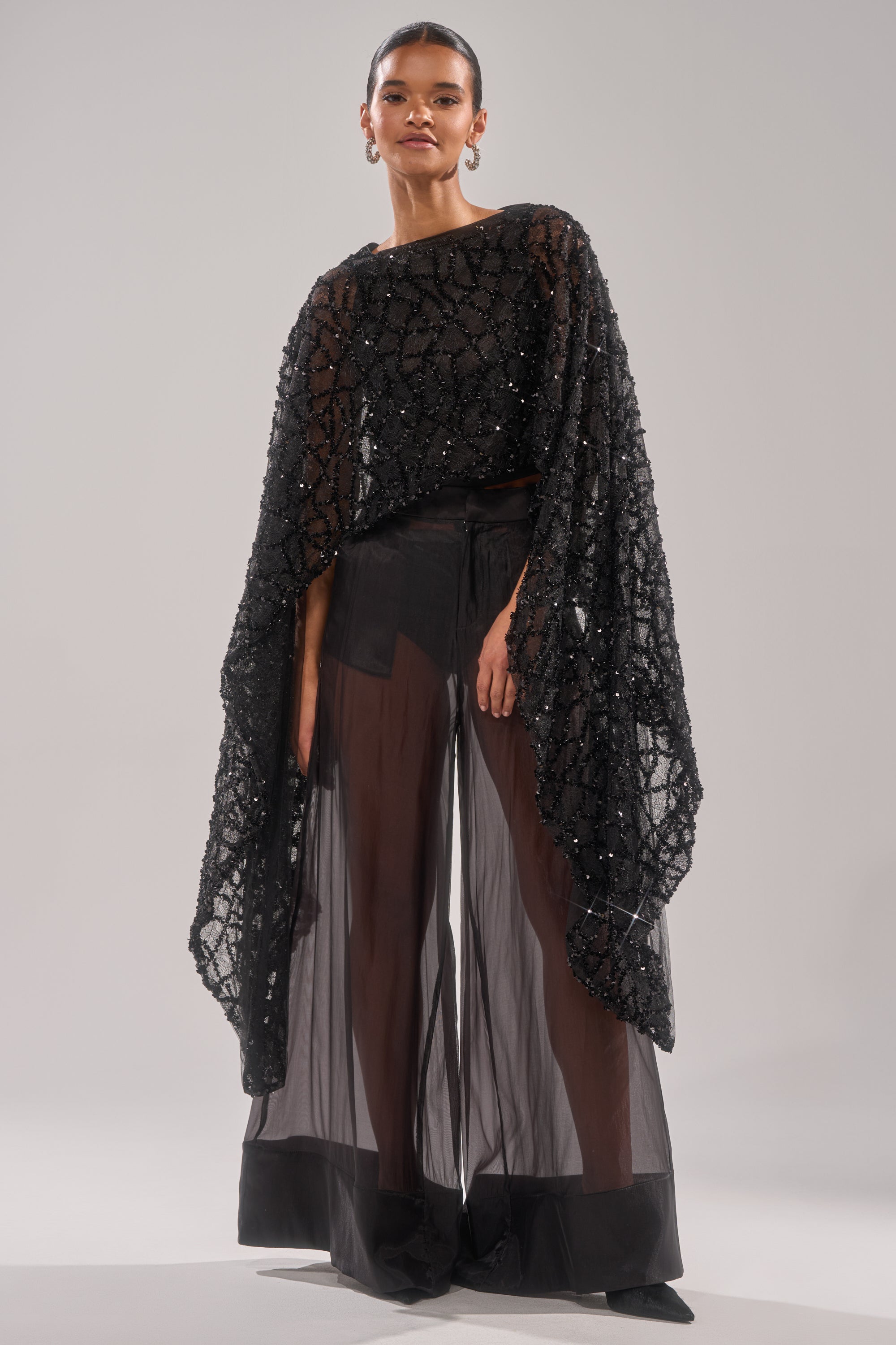 SHINE AWAY MESH BLOUSE
