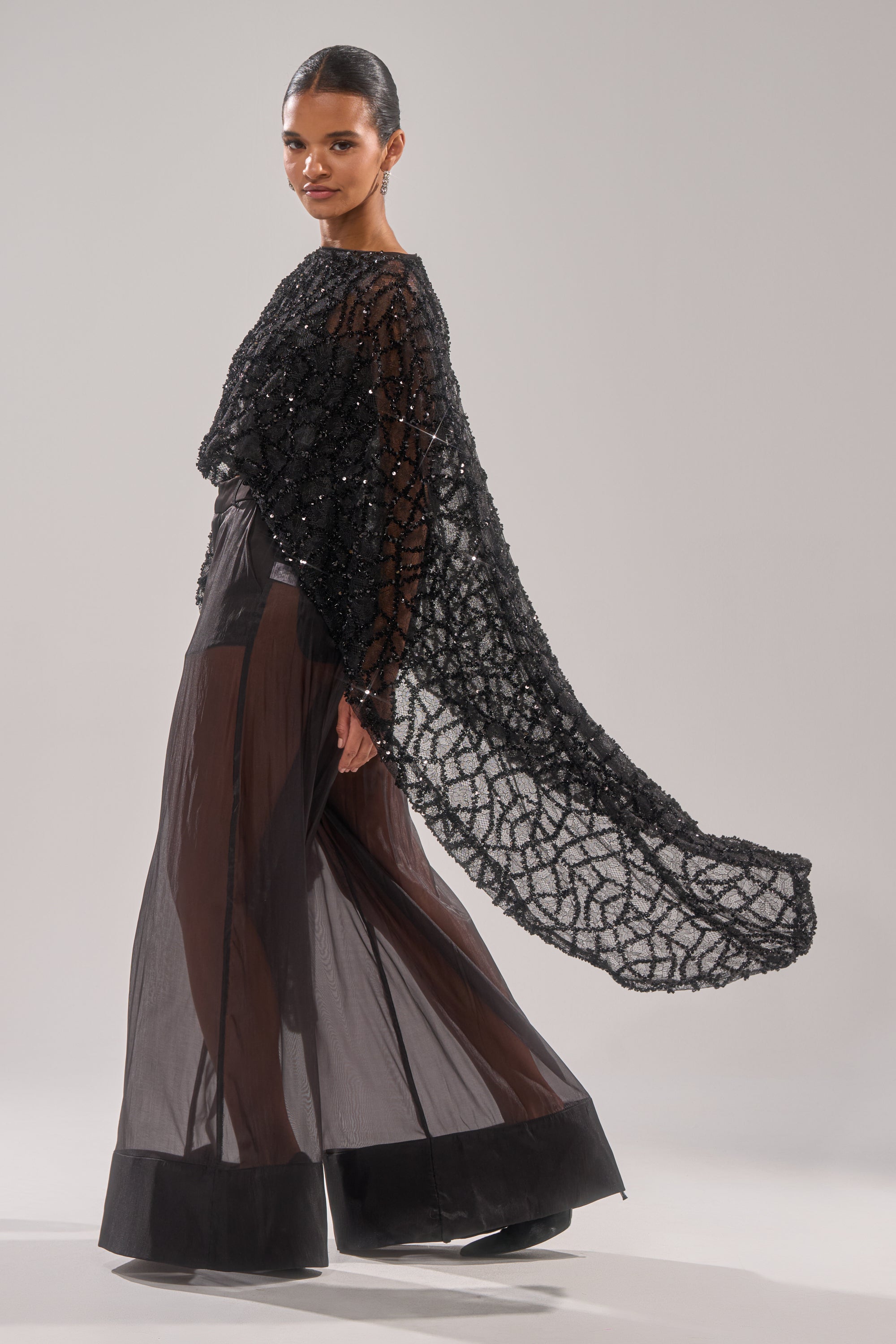 SHINE AWAY MESH BLOUSE