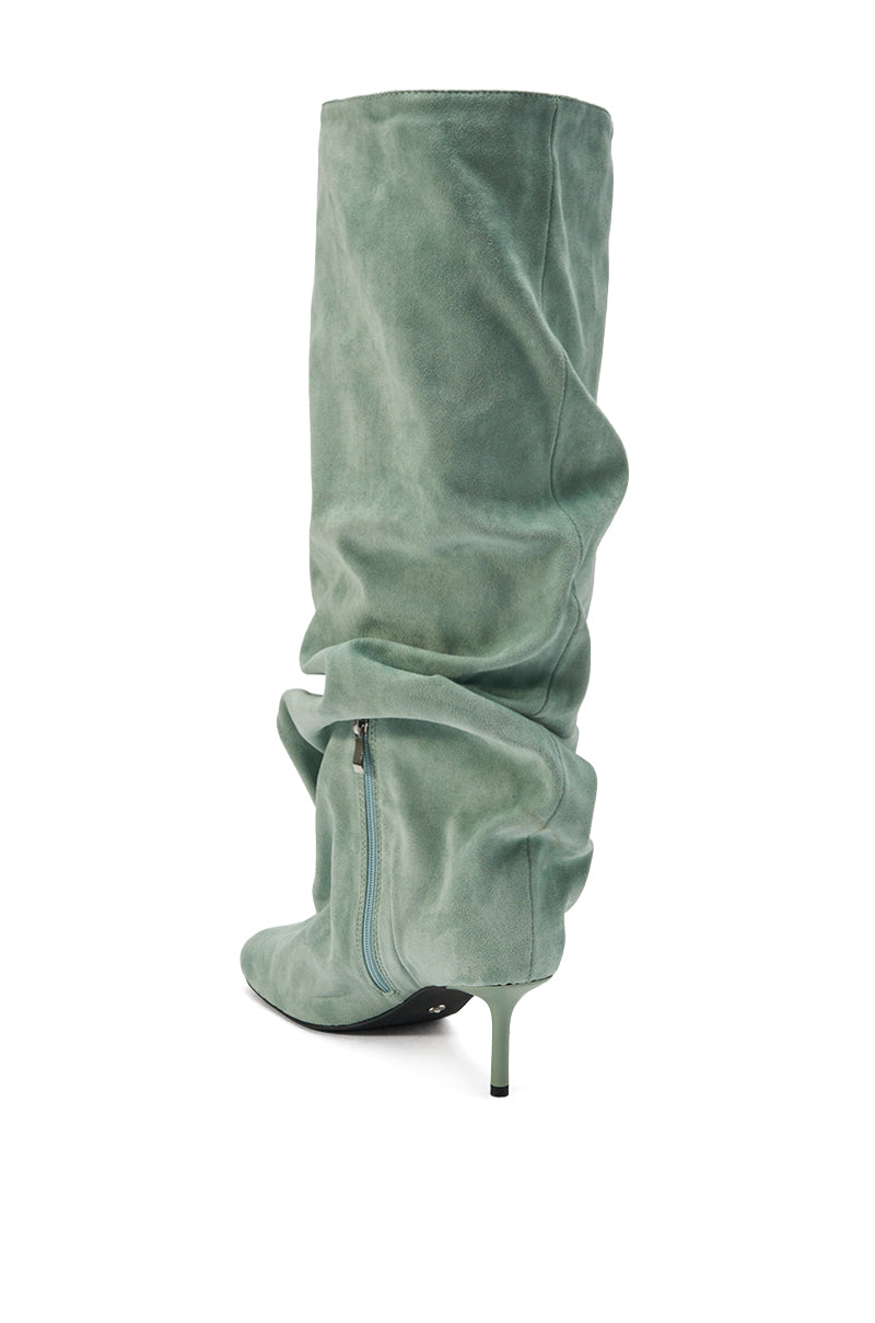 AZALEA WANG RANDALL SAGE FAUX SUEDE STILETTO BOOT