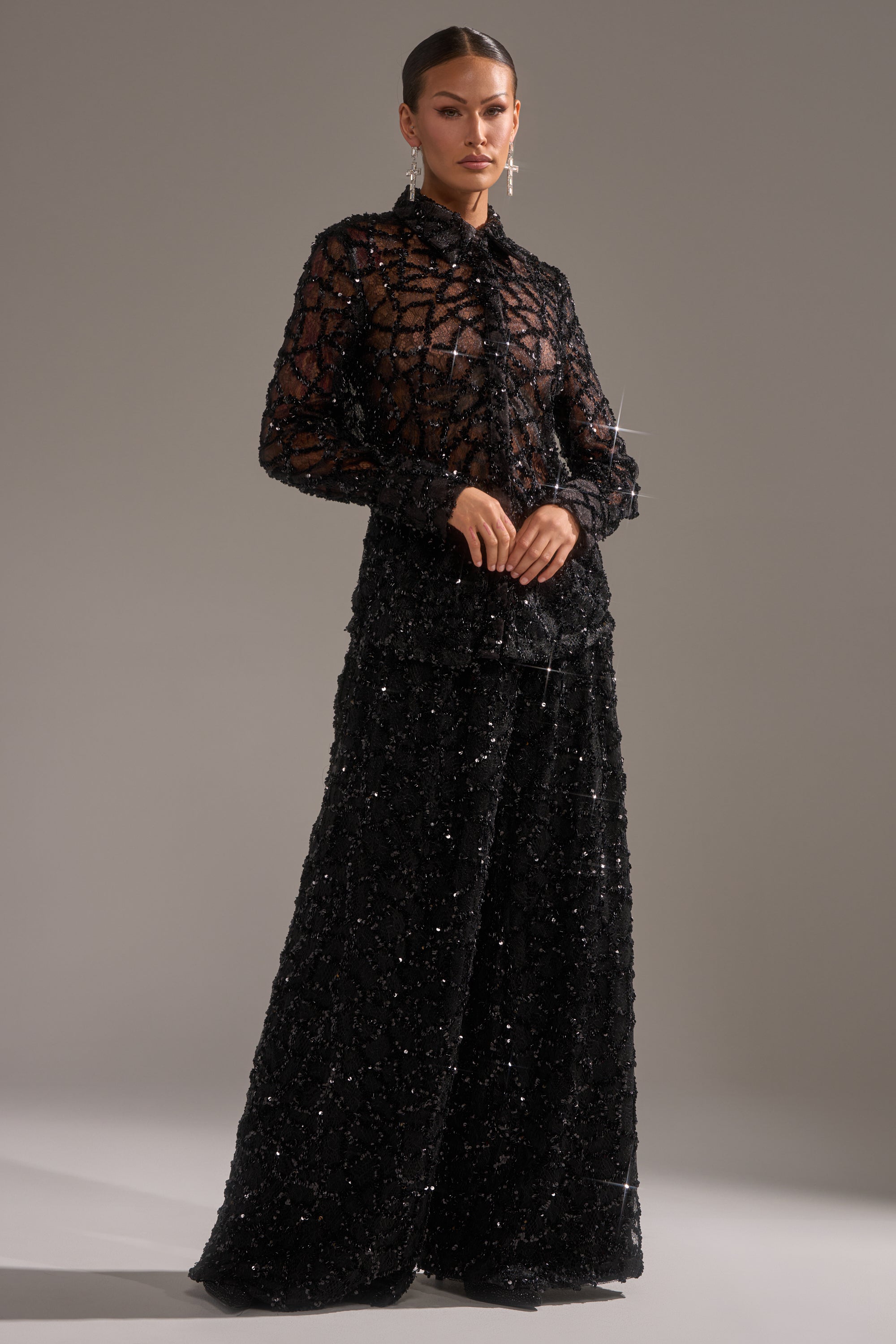 ROXY SEQUIN PALAZZO PANT