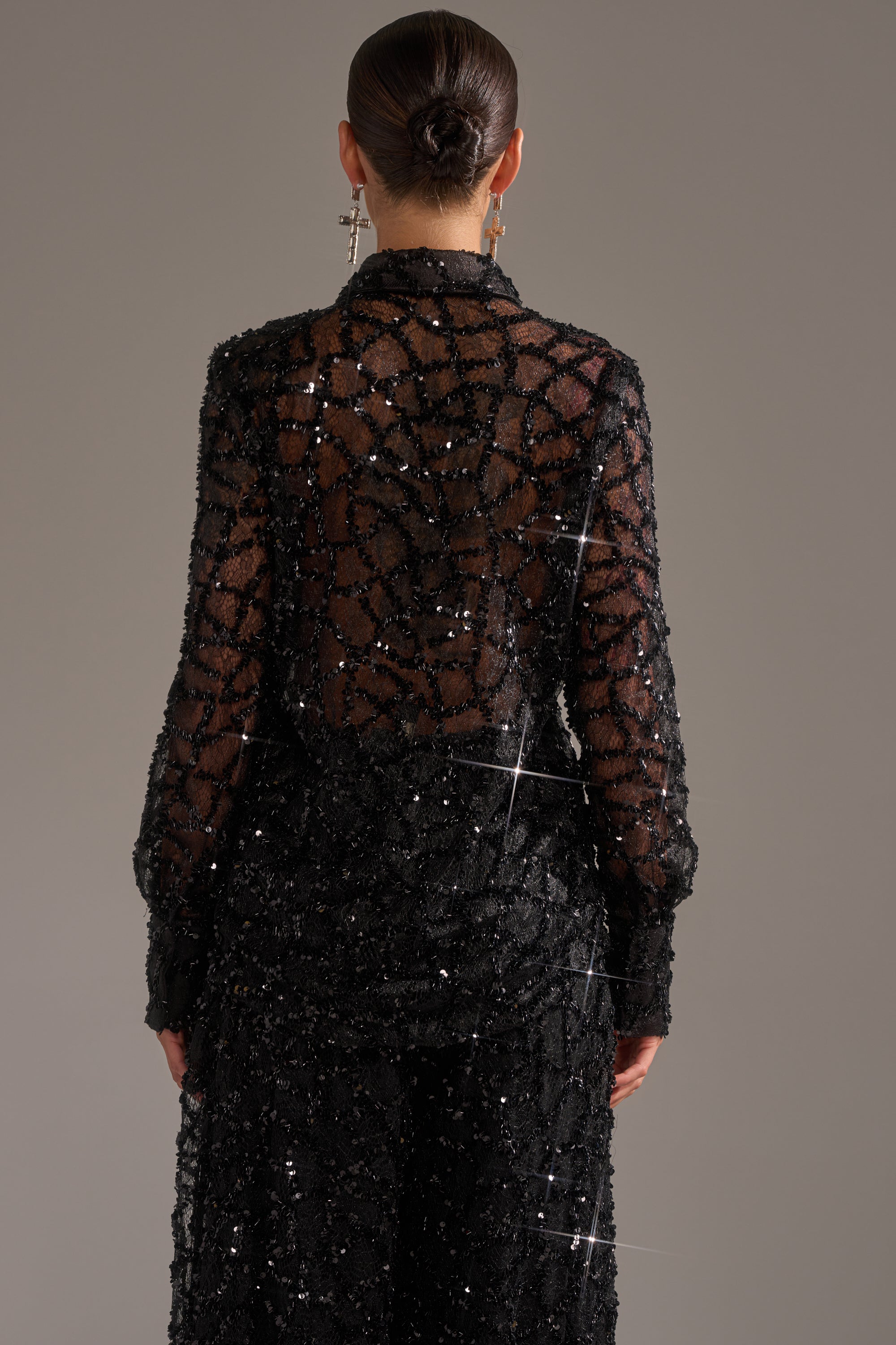 ROXY SEQUIN BUTTON DOWN