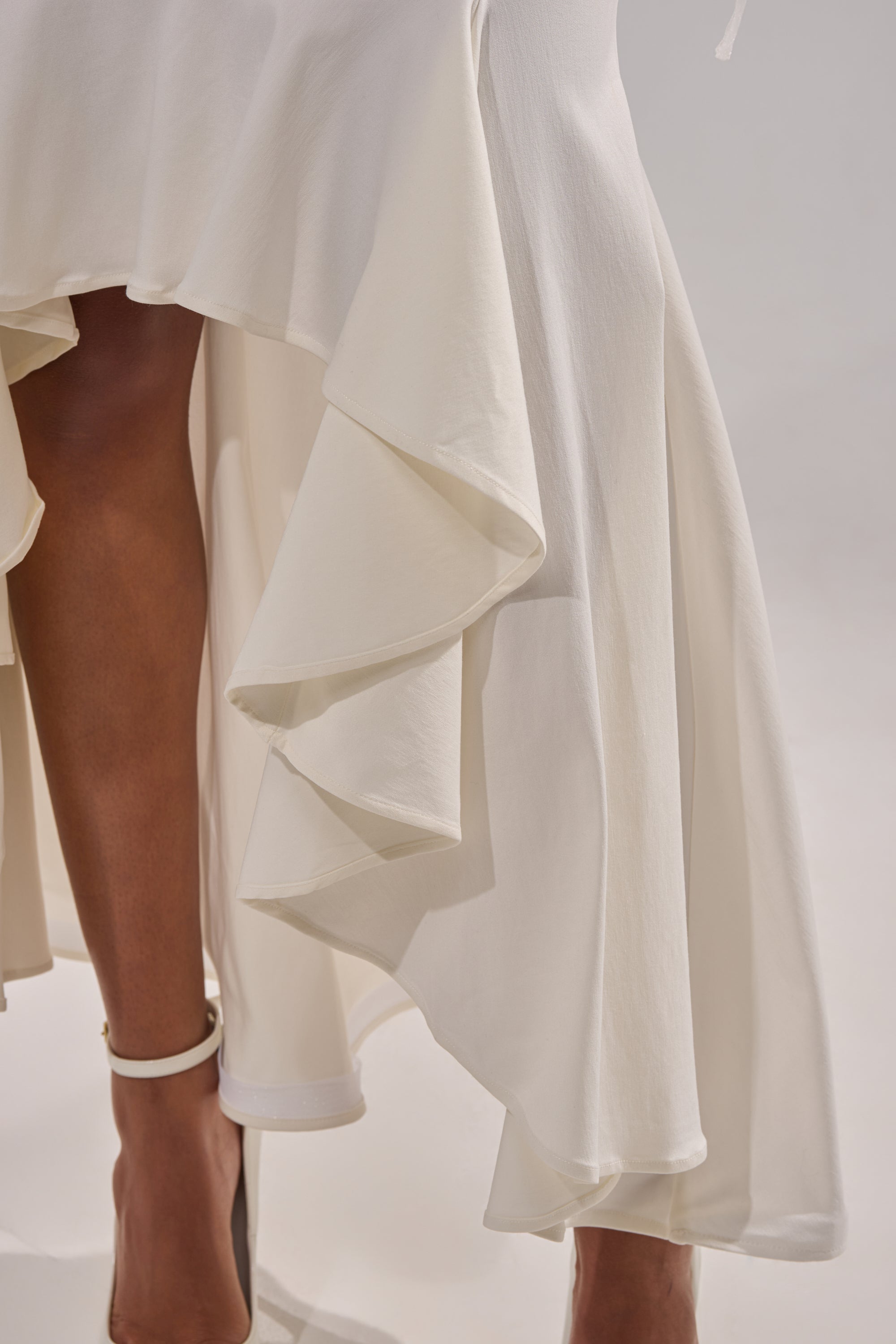 LEMON SATIN MAXI SKIRT