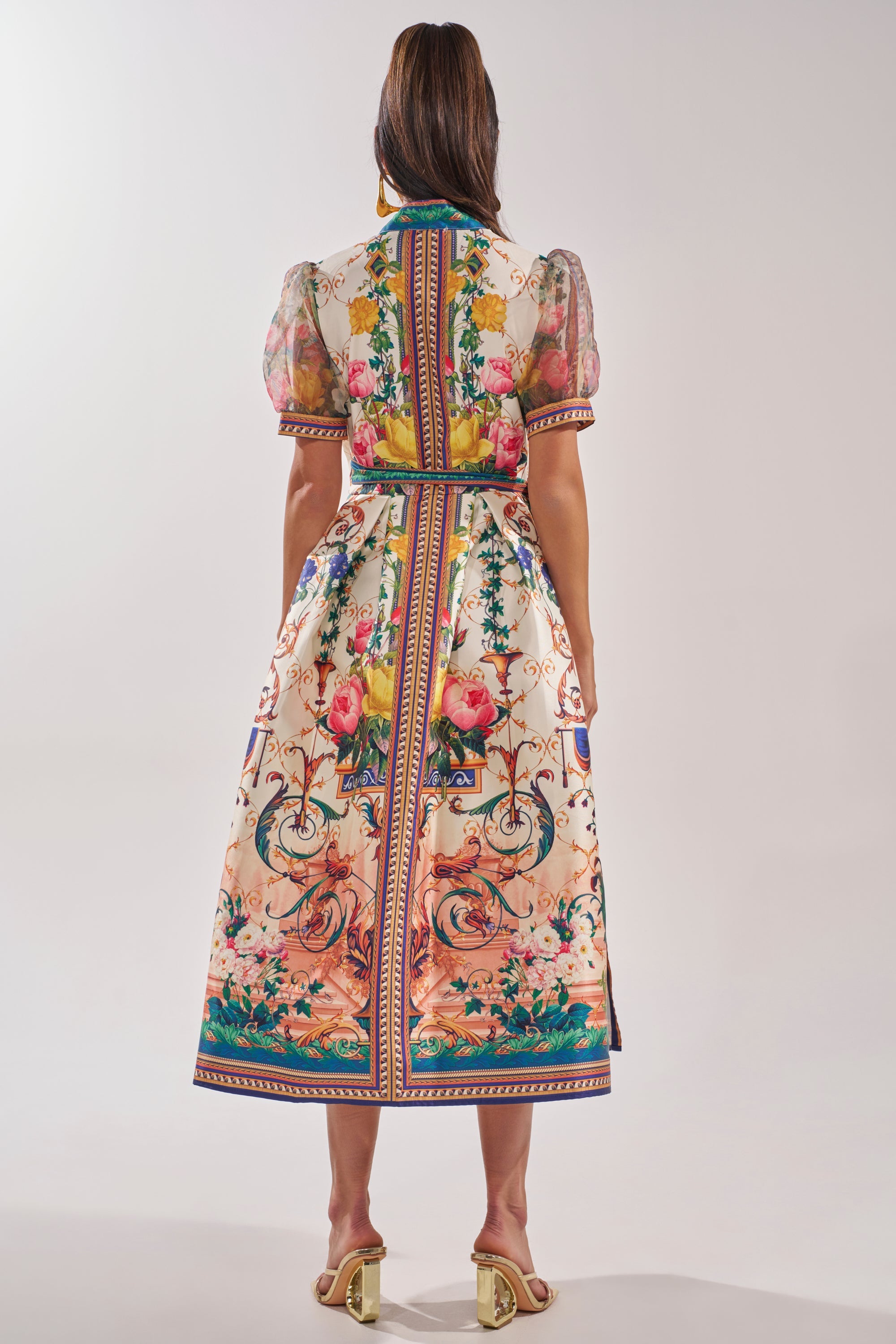 FLOWER GIRL SATIN MAXI DRESS