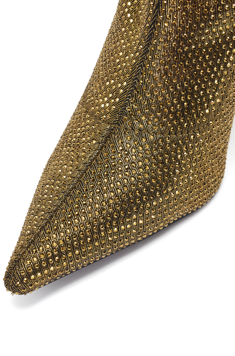 AKIRA GOLD SELMA GOLD SPARKLE OVER THE KNEE BOOT