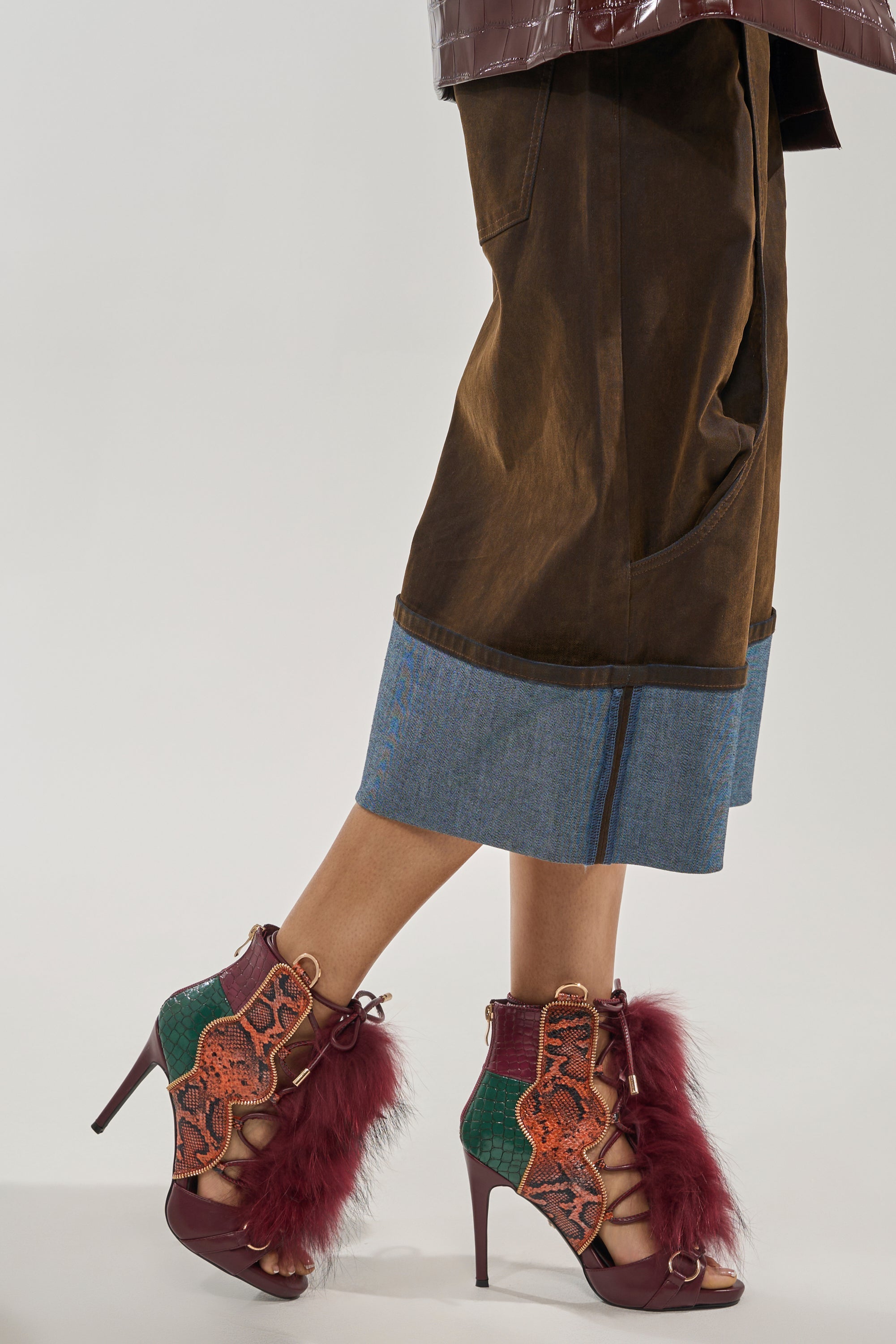 AZALEA WANG SHAINY SNAKE BURGUNDY MULTI