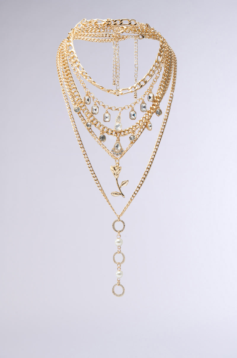 GOING ON A TRIP GOLD NECKLACE SET