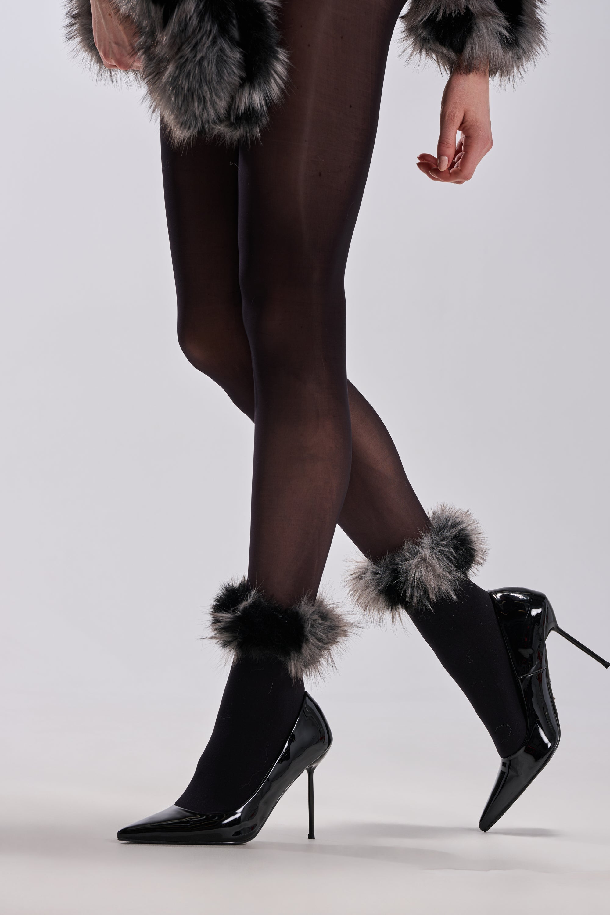 ARLO FAUX FUR TRIM SOCKS