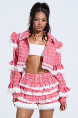 SUNNY RUFFLE BOMBER