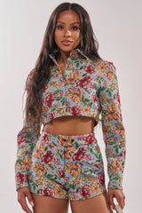 GOOD KARMA TAPESTRY MOTO IN BLUE MULTI