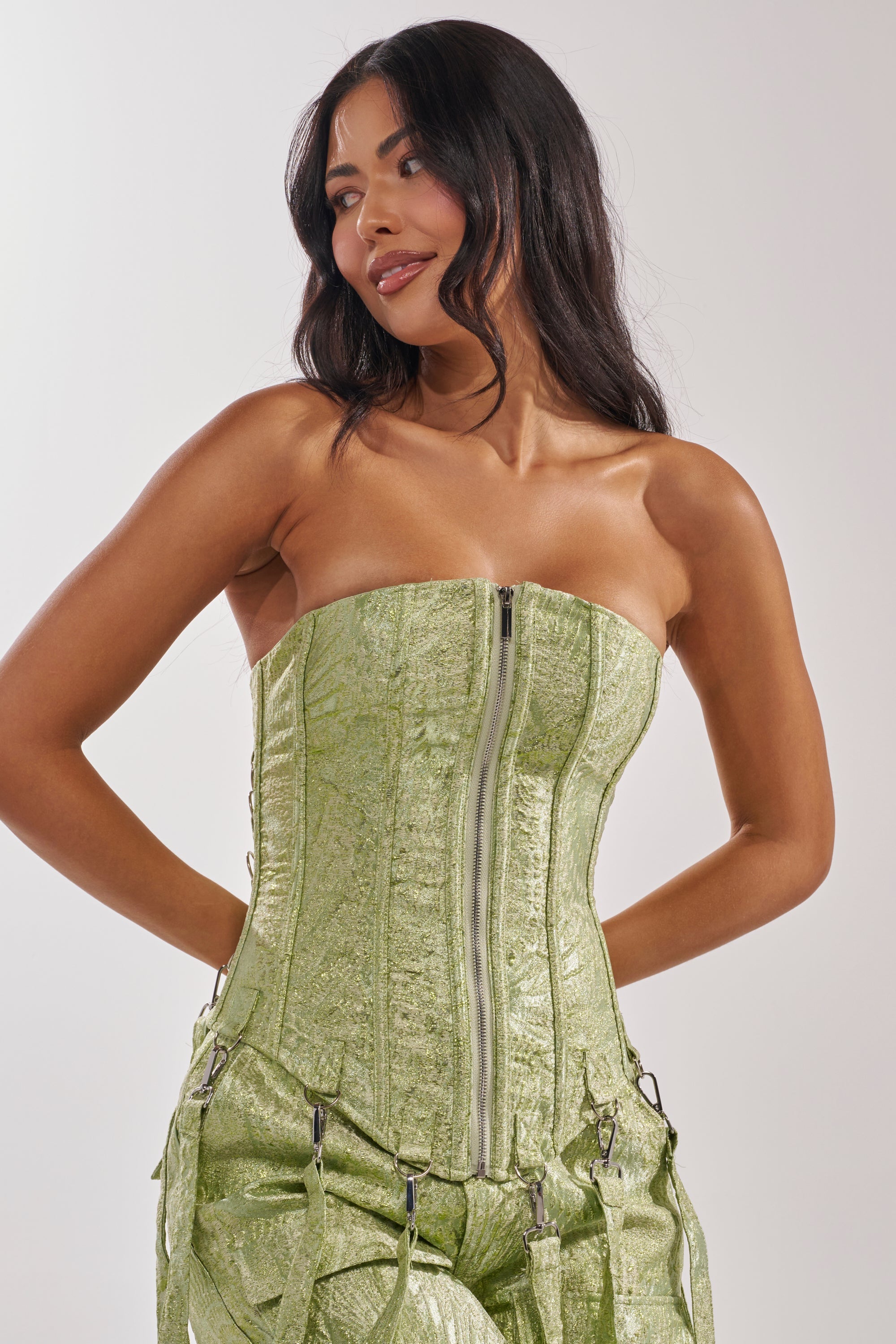 ENVY ME BROCADE CORSET TOP