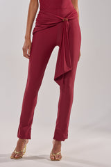 IZZY SEAMLESS LEGGING IN BURGUNDY
