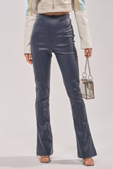 BIG CITY LIVIN FAUX LEATHER LEGGING IN NAVY