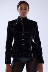SLIMM LIQUID VELVET BLAZER