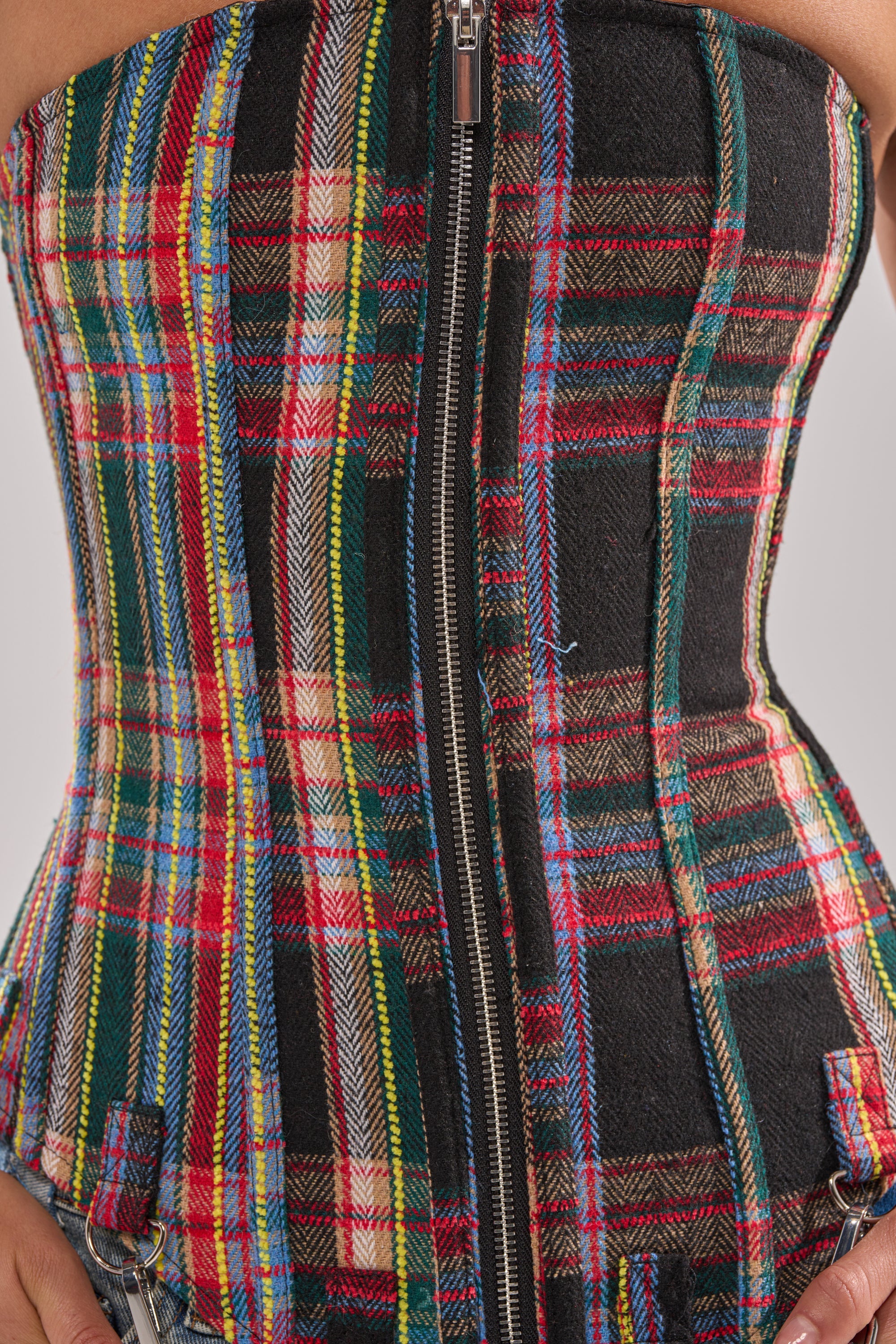 TALK TO ME NICE PLAID CORSET