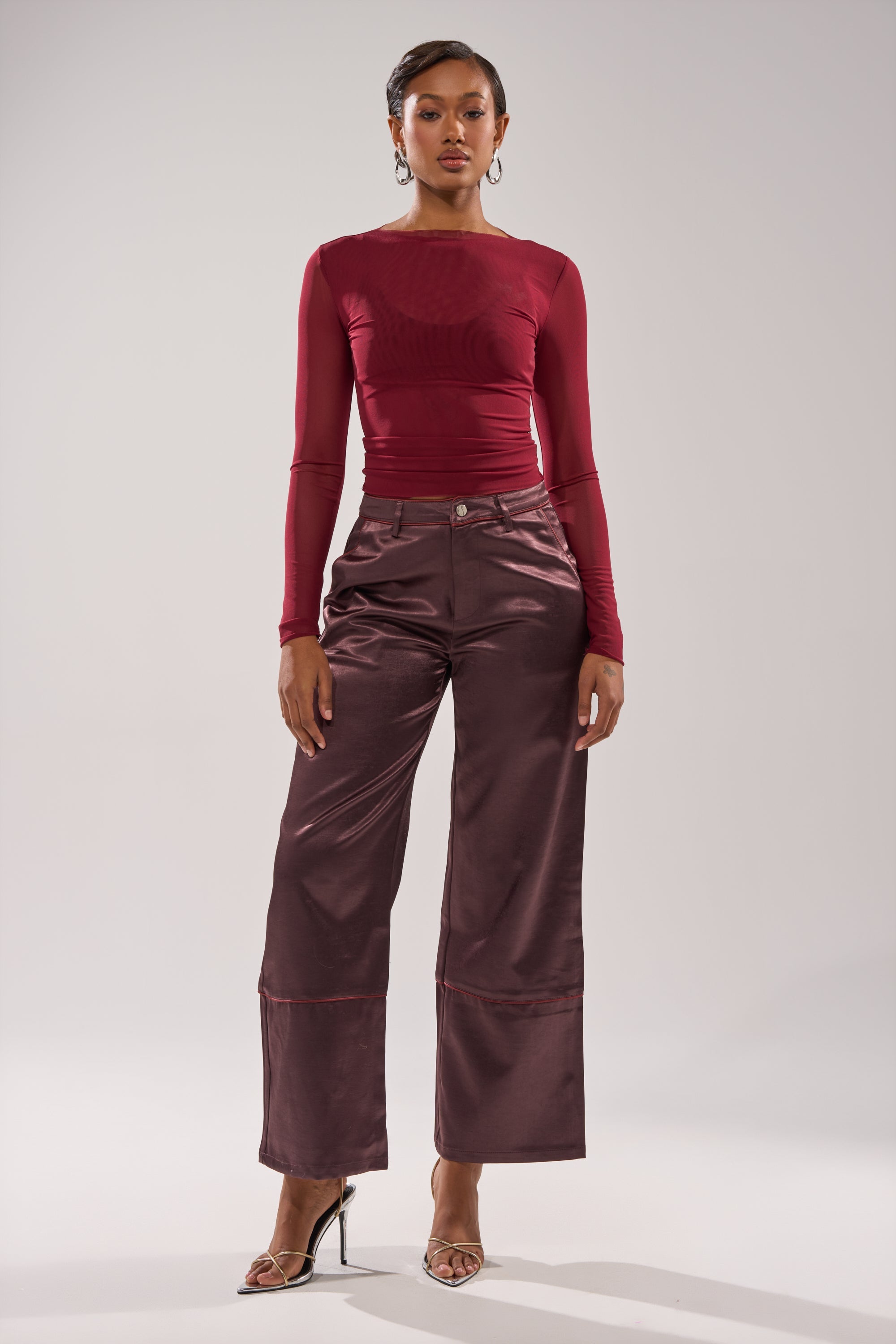 SLOW DOWN SATIN TROUSER
