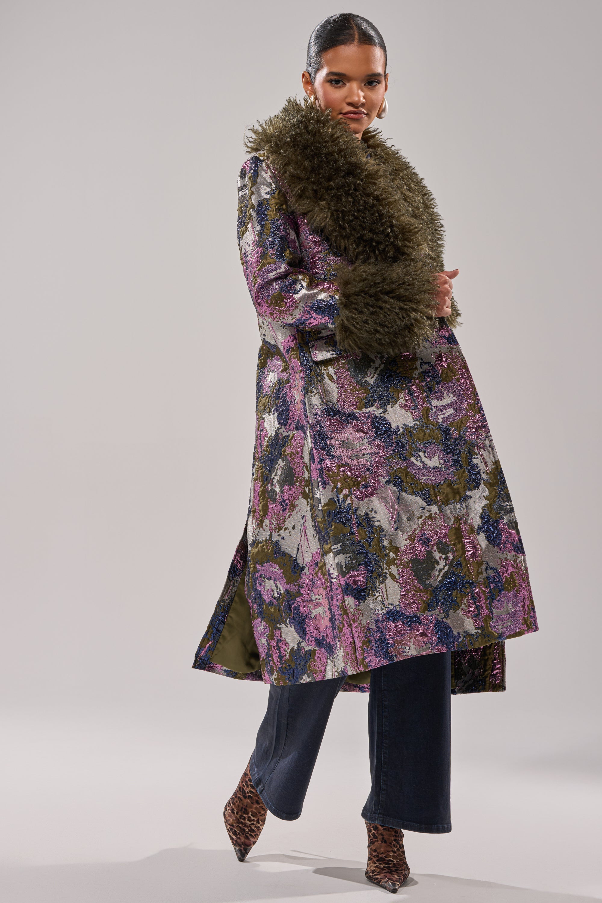 GEORGINA BROCADE TRENCH