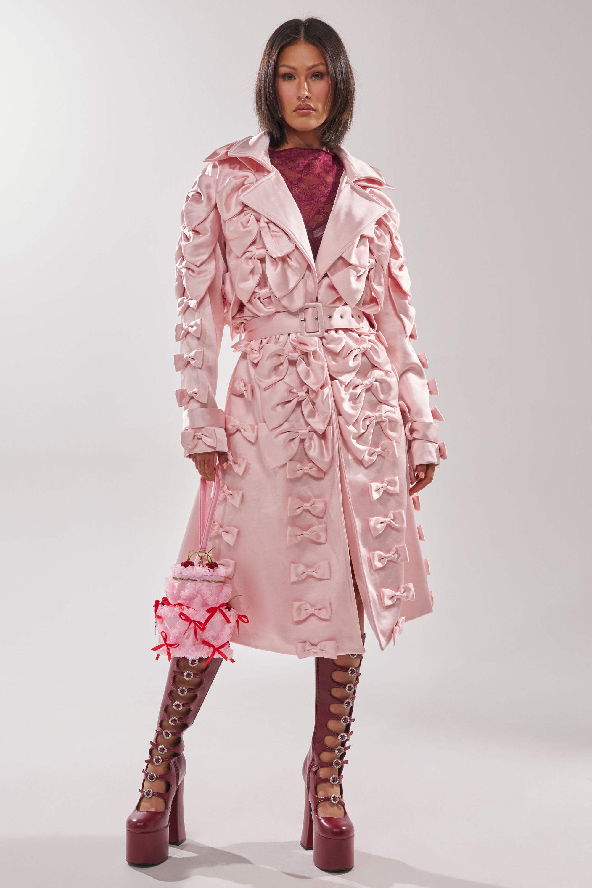 WRAP ME WITH A SATIN BOW TRENCH