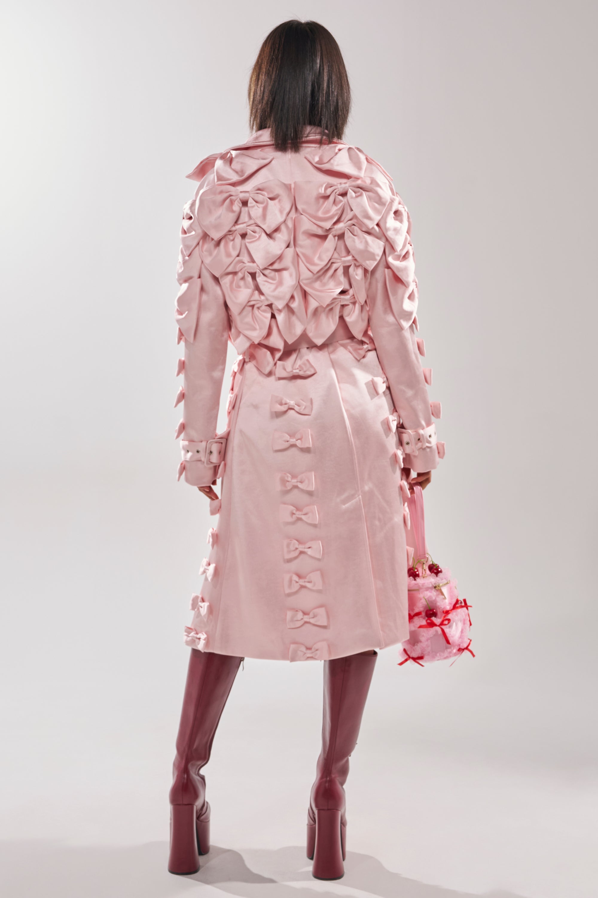WRAP ME WITH A SATIN BOW TRENCH