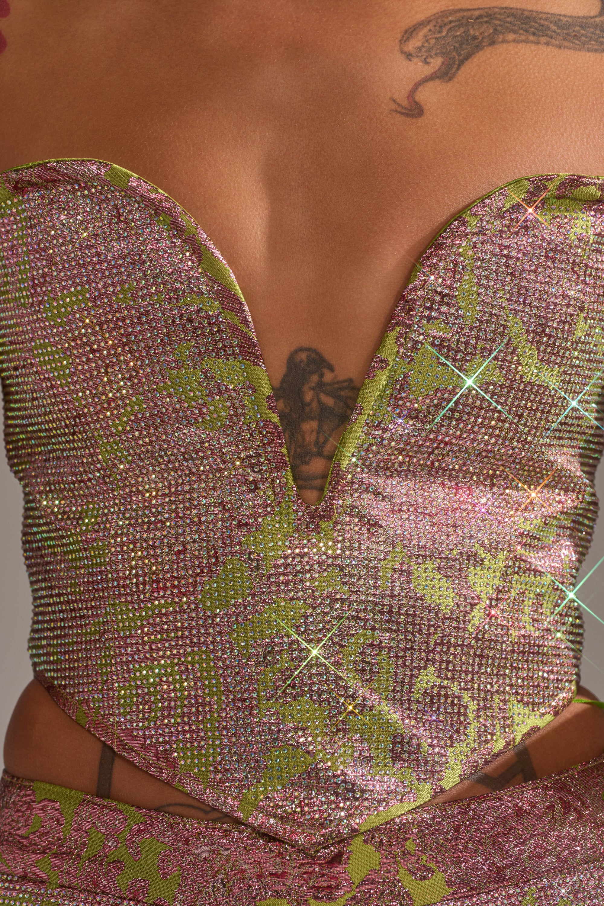 TIME AND TIME AGAIN RHINESTONE CORSET