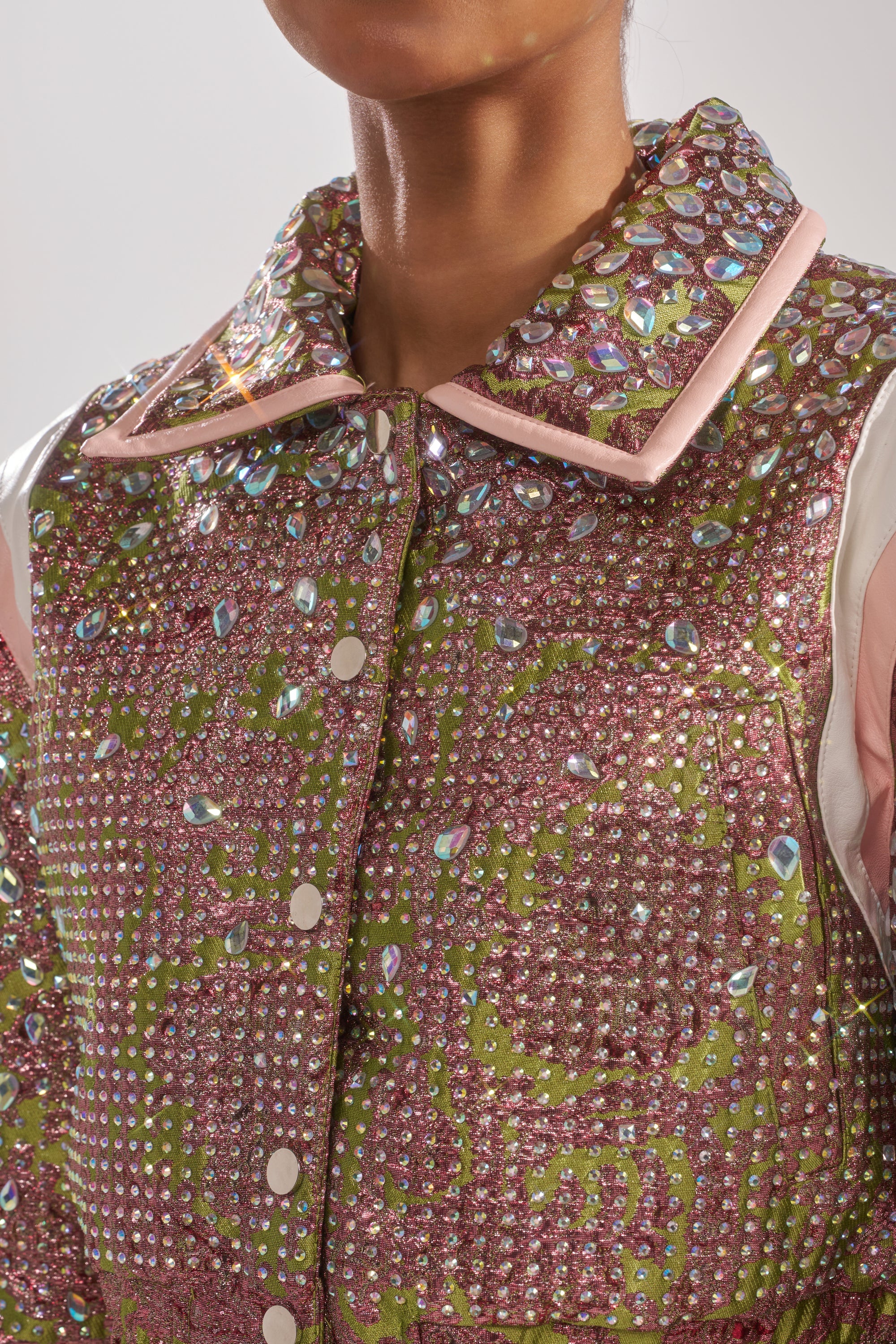 TIME AND TIME AGAIN RHINESTONE BOMBER