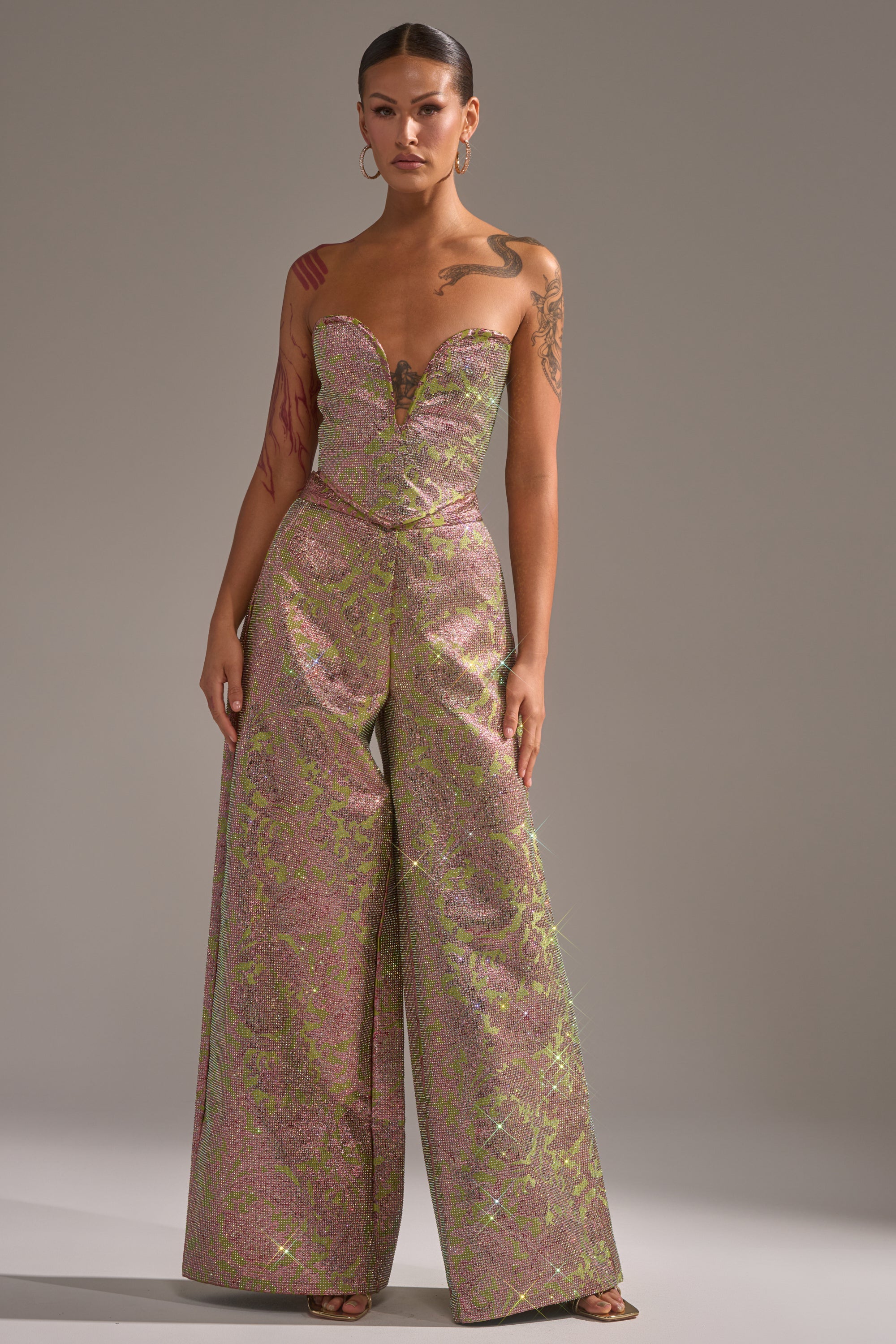 TIME AND TIME AGAIN RHINESTONE TROUSER