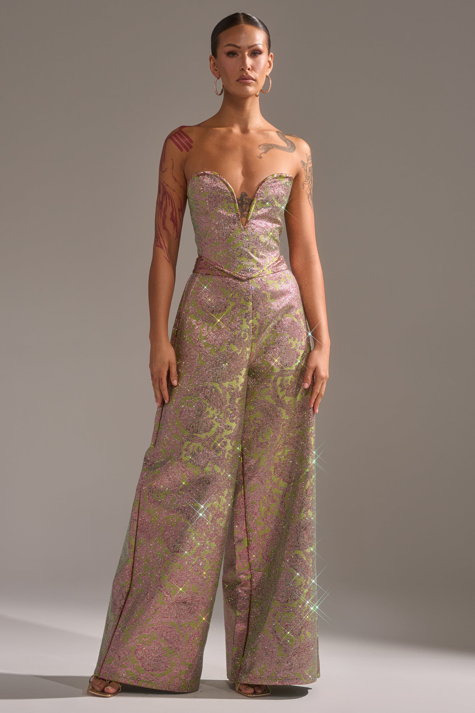 TIME AND TIME AGAIN RHINESTONE TROUSER