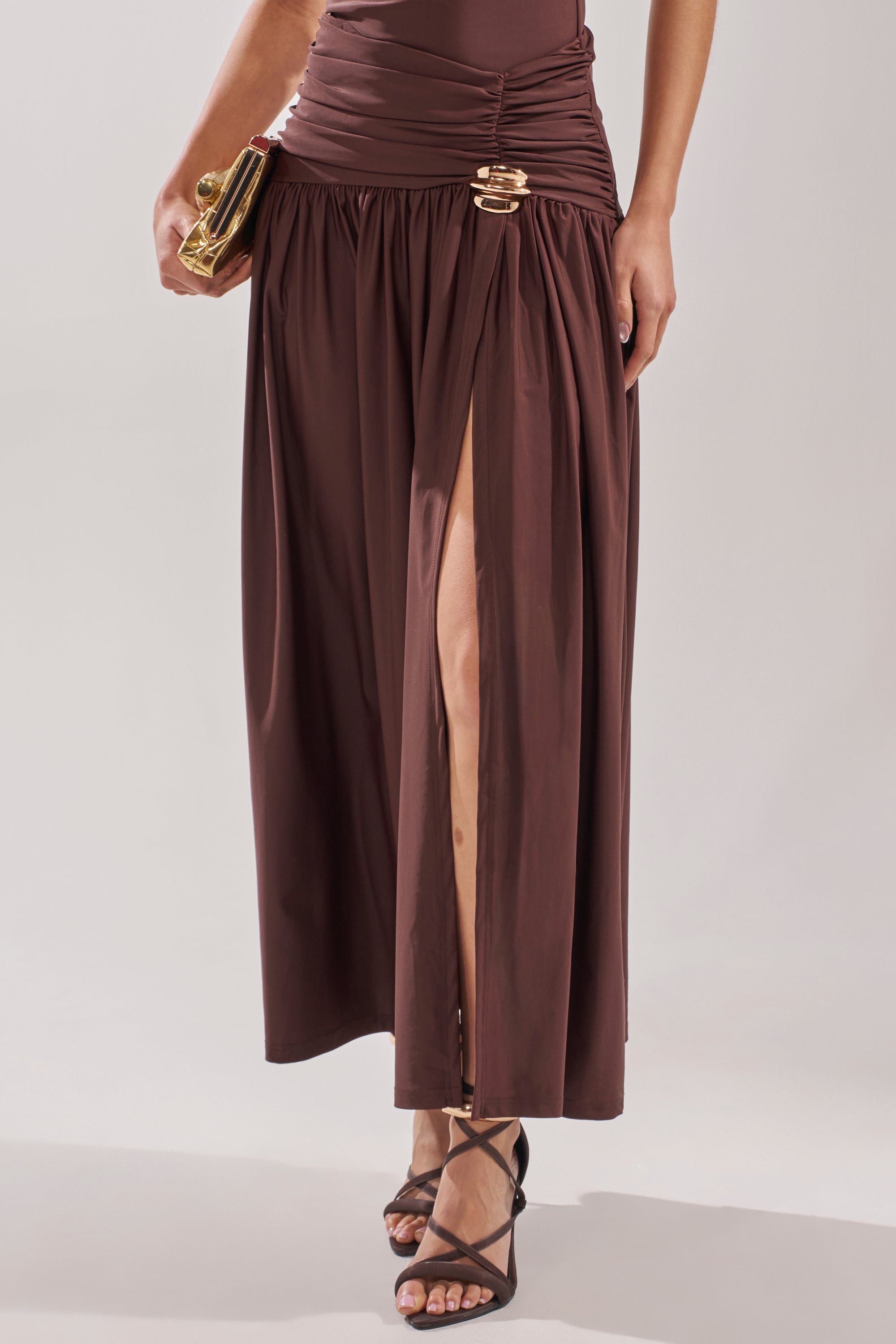 PERFECT RUCHED MAXI SKIRT