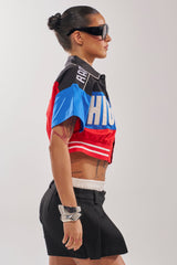 HIGH GEAR CROPPED BUTTON DOWN