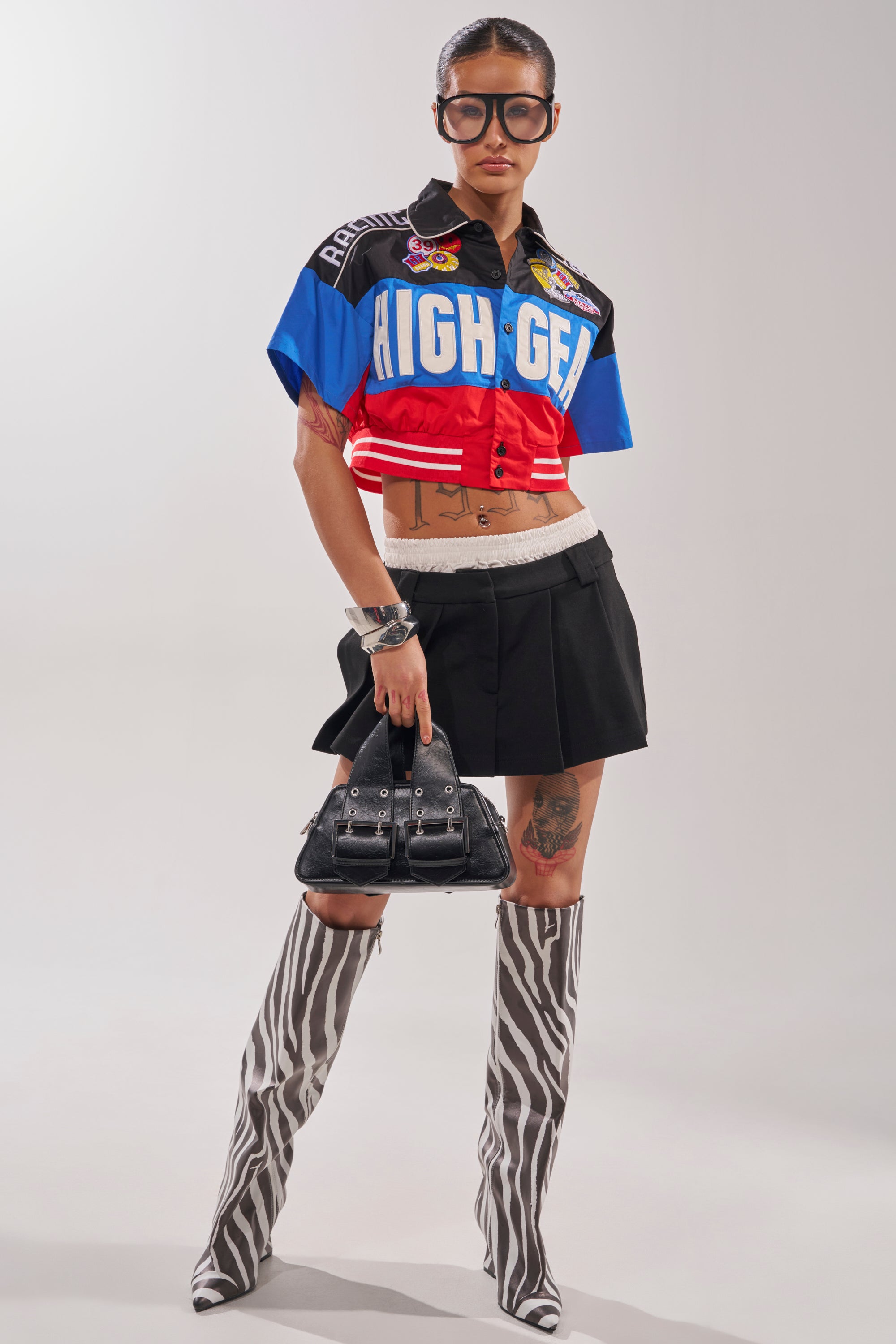 HIGH GEAR CROPPED BUTTON DOWN