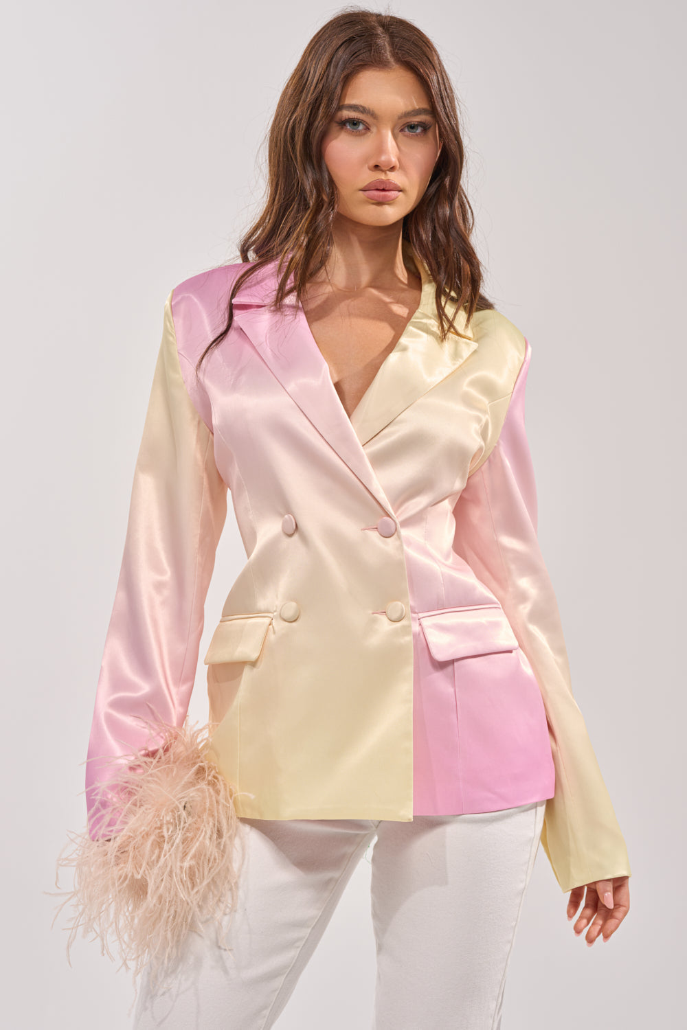 SWEET TALK SATIN BLAZER