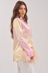 SWEET TALK SATIN BLAZER