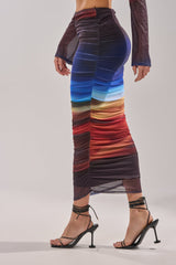 BOOM BOOM MESH MAXI SKIRT