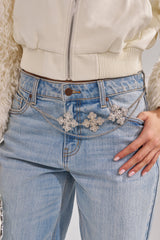 SARAH CROSS CHAIN BELT