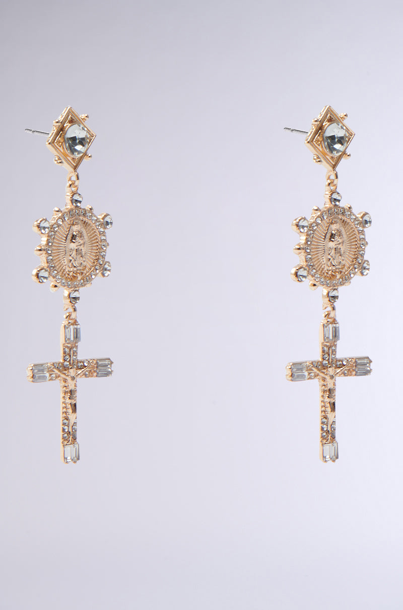 CROSS MY HEART EARRING