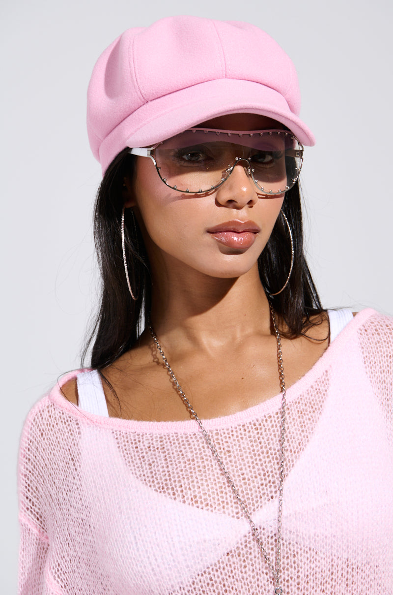 PRETTY IN PINK BRIM HAT